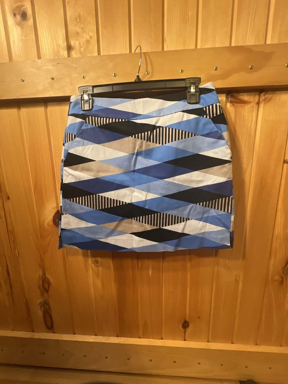 Loudmouth Ladies Blue Geometric Abstract Pattern Golf Skort US 4